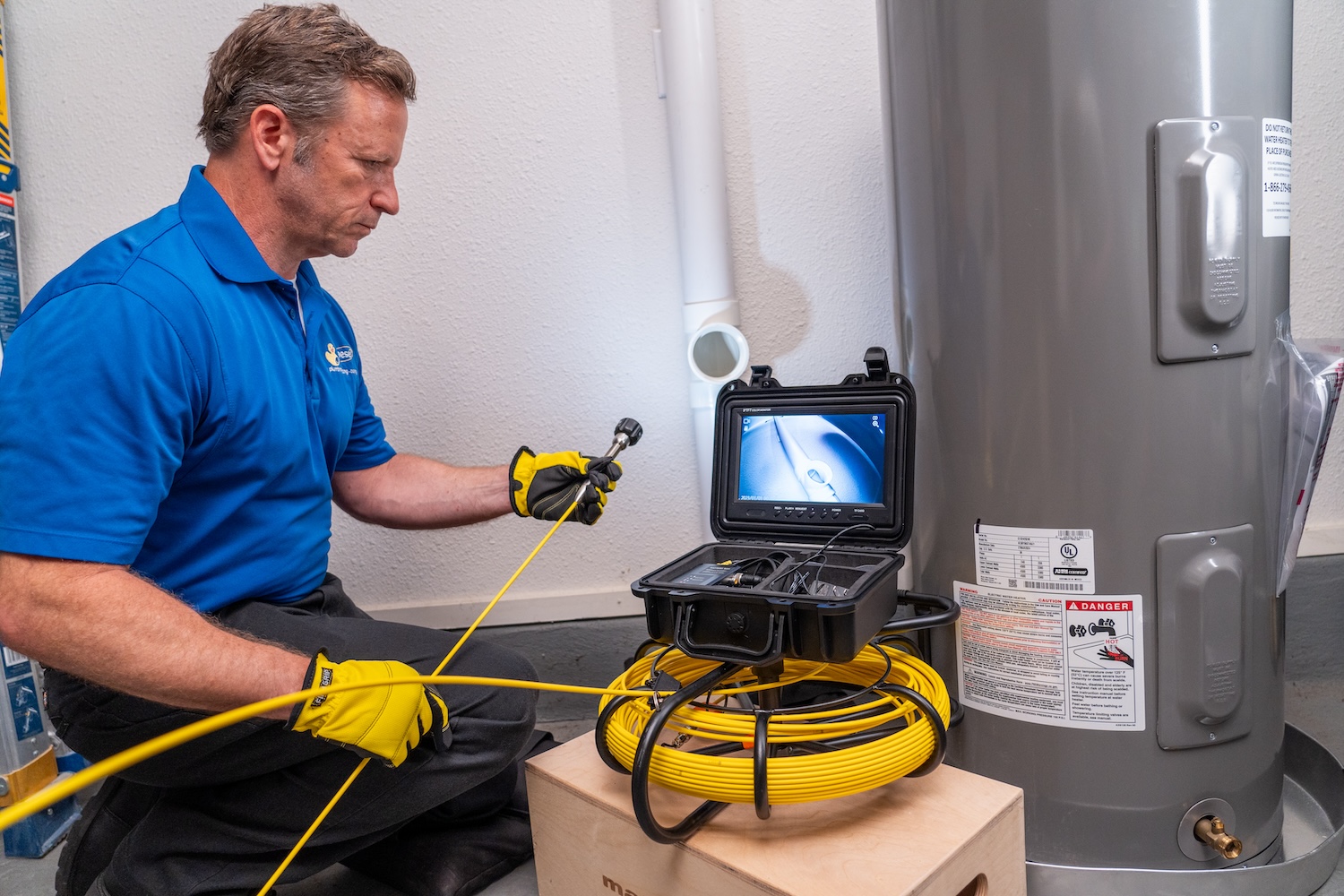 technician working on equipment